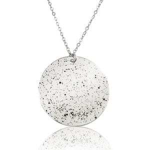 Custom Star Map Sterling Silver Necklace Large Size