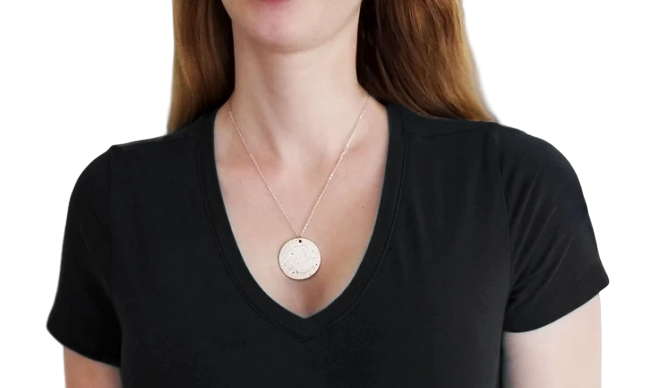 Custom Star Map Sterling Silver Necklace Large Size